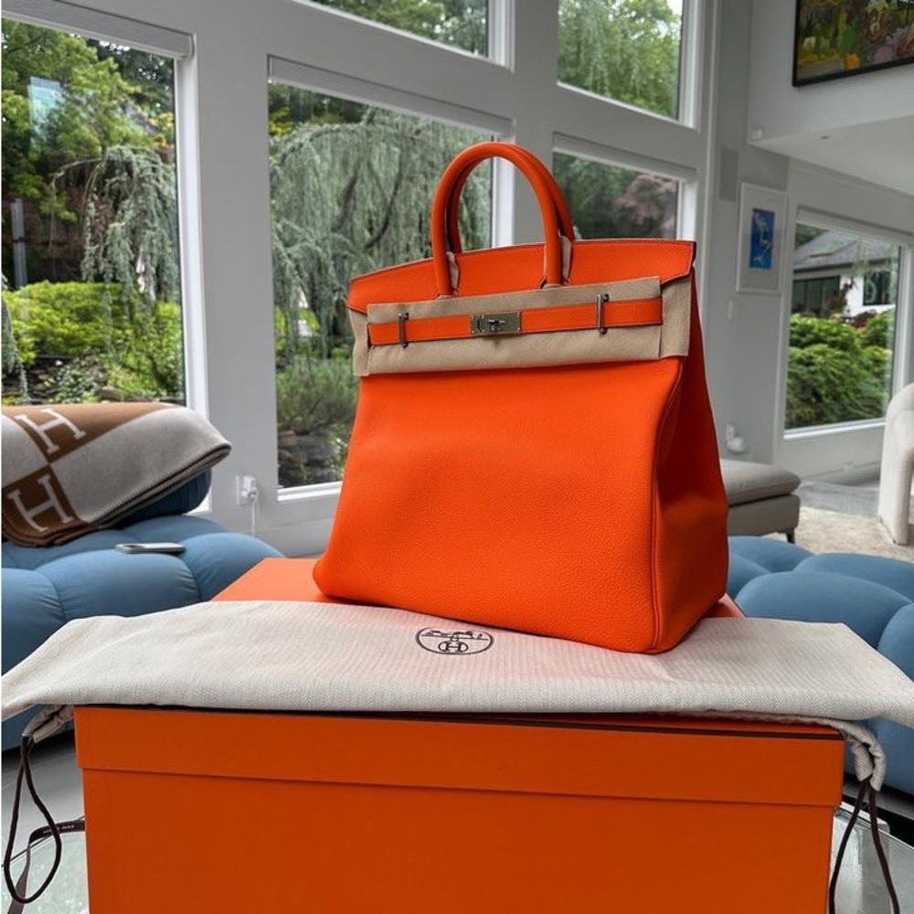Hermès Casaque bag in Togo calfskin and Evercolor calfskin.
